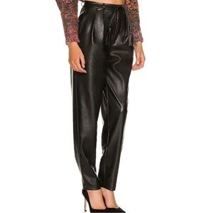 MOTHER faux leather twisty tie bounce hover pants NWT